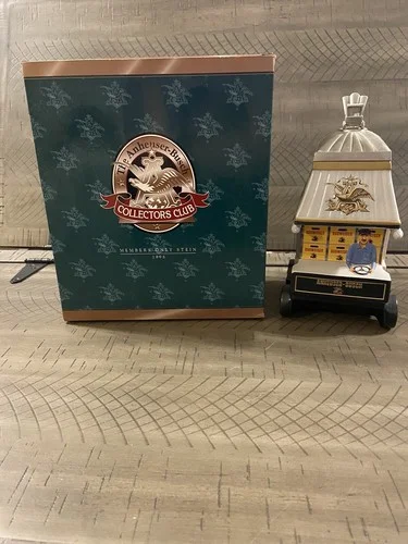 Anheuser Busch Members Only 1998 ~ Early Delivery Days ~ Lidded Collectors Stein