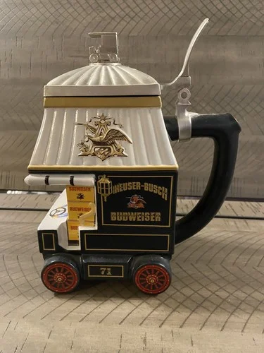 Anheuser Busch Members Only 1998 ~ Early Delivery Days ~ Lidded Collectors Stein 3