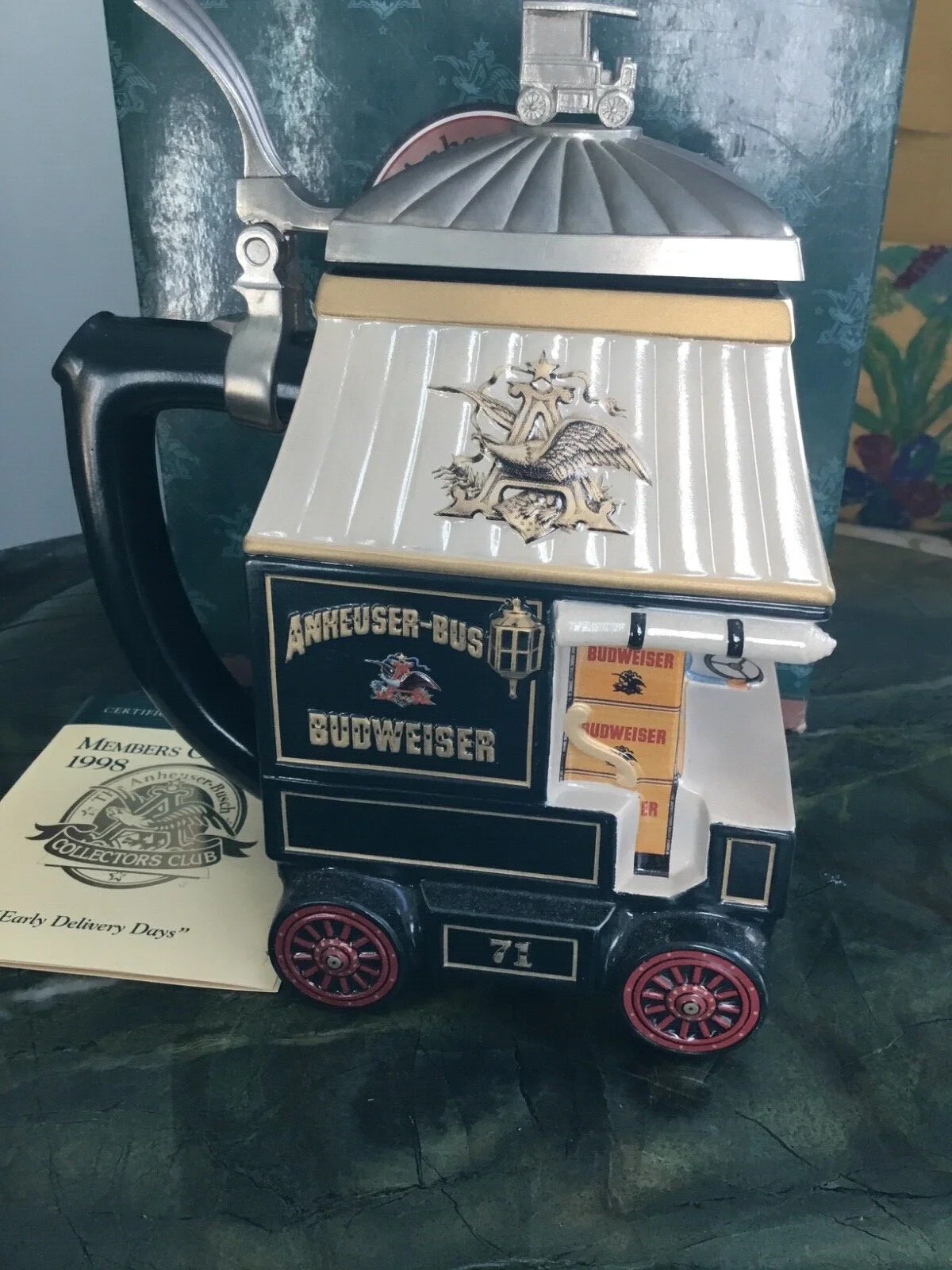 The 1998 Anheuser Busch Collectors Club Members Only Stein "Early Delivery Days" 4
